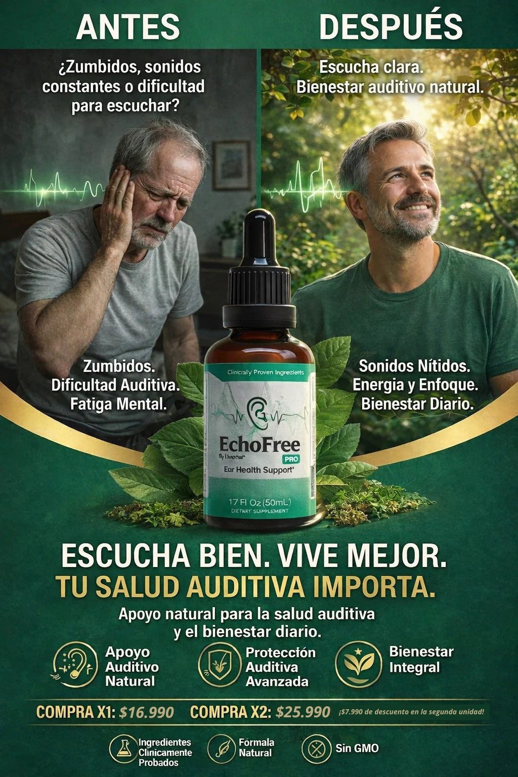 2x1 Echofree solución a tus oídos