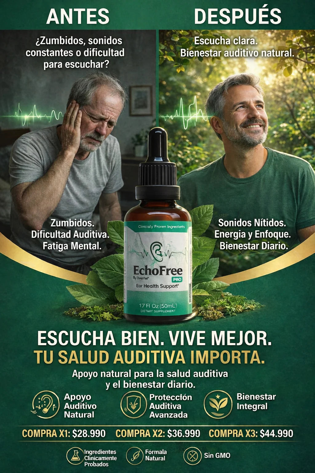 2x1 Echofree solución a tus oídos